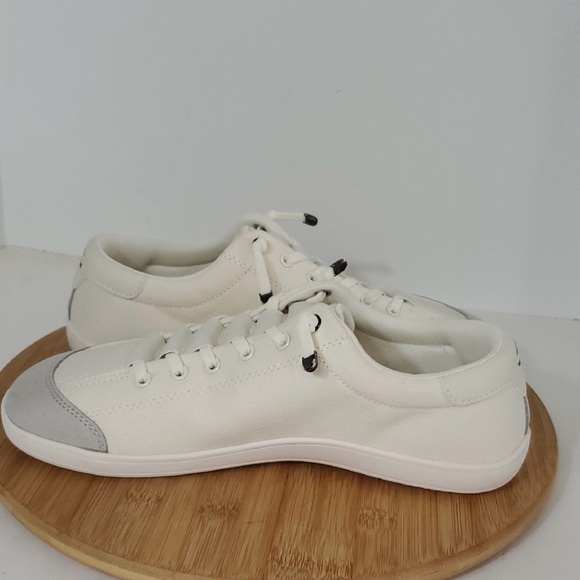 Hobibear Barefoot Minimalist Wide Toe Box Canvas Slip-On Sneakers Cream Unisex - Picture 6 of 8